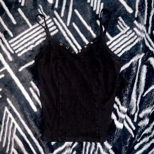 Love tree Black Tank Crop Top Size M